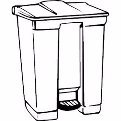 Rubbermaid Step-On 6143 30.3 L Rectangular High-Density Polyethylene (HDPE), Polypropylene (PP) Red