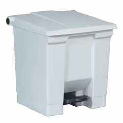 Rubbermaid Step-On 6143, 30.3 L, Rectangular, High-Density Polyethylene (HDPE), Polypropylene (PP), White, Pedal, FM, UV, OSH ...
