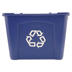 Rubbermaid FG571473BLUE Recycling Tote  14 Gal 11-3/4"""" W X Resin
