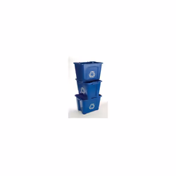 Rubbermaid FG571473BLUE Recycling Tote  14 Gal 11-3/4"""" W X Resin