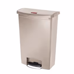 Rubbermaid 1883552, 90 L, Rectangular, Resin, Beige, Pedal, Plastic
