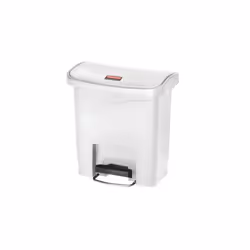 Rubbermaid 1883554, 15 L, Rectangular, Plastic, Resin, White, Pedal, Plastic