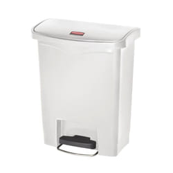 Rubbermaid Step-on Container Slim Jim 30 L White Front Step Waste Rubbish Bin
