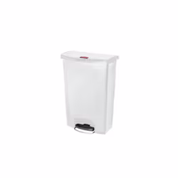 Rubbermaid 1883561, 90 L, Rectangular, Plastic, Resin, White, Pedal, Plastic