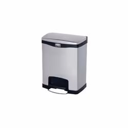 Rubbermaid 1901985, 30 L, Rectangular, Metal, Plastic, Black, Grey, Pedal, Plastic
