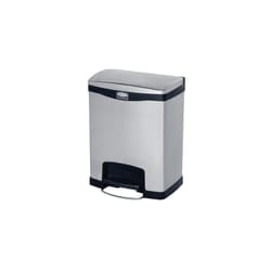 Rubbermaid 1901985 trash can 30 L Rectangular Metal, Plastic Black, Grey