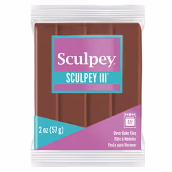 Sculpey III Polymer Oven-Bake Clay  Chocolate  Non Toxic  2 oz. bar  G