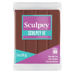 Sculpey III Polymer Oven-Bake Clay  Chocolate  Non Toxic  2 oz. bar  G