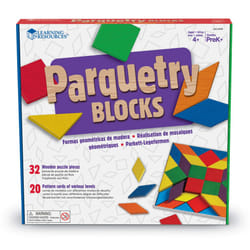 Learning Resources Parquetry Blocks & 20 Pattern Cards  53 Piece Set  Ages 4+  Multicolor  10 L x 10 W in