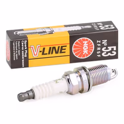 Spark plug; NGK; V-Line; M14 x 1,25 16 mm; for VAUXHALL, OPEL, BMW, ALFA ROMEO, SAAB; 12129061870, 9061870, 93176801, 9317680 ...