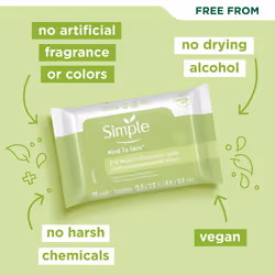 Simple Eye Makeup Remover Pads Makeup Remover 30 count