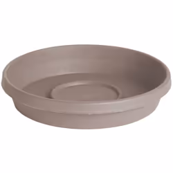Bloem Terra Pot Round Drain Saucer 14  Pebble Stone  Matte Finish  Durable Resin  Ribbed Bottom  for Indoor and Outdoor Use