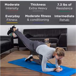 THERABAND Resistance Bands Set  Professional Elastic Band For Upper & Lower Body Exercise  Strength Training without Weights  Physical Therapy  & Pila