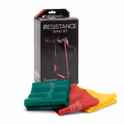 THERABAND Resistance Bands Set  Professional Elastic Band For Upper & Lower Body Exercise  Strength Training without Weights  ...