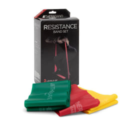 THERABAND Resistance Bands Set  Professional Elastic Band For Upper & Lower Body Exercise  Strength Training without Weights  Physical Therapy  Pilate
