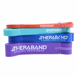 THERABAND High Resistance Bands  Set of 4 Elastic Super Bands for Improving Flexibility  Injury Rehab  & Full Body Workouts   ...