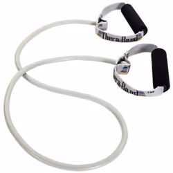 THERABAND Professional Latex Resistance Tubing with Handles For Physical Therapy Lower Pilates At-Home Workouts and Rehab ...
