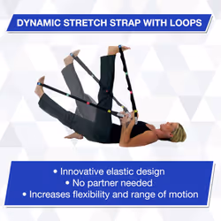 THERABAND Stretch Strap with Loops to Increase Flexibility  Dynamic Stretching Tool for Athletes Including Dancers  Cheerleaders  Gymnasts