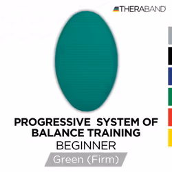 THERABAND Stability Trainer Pad  Beginner Level Green Foam Pad  Balance Trainer & Wobble Cushion for Balance & Core Strengthening  Rehabilitation  & P