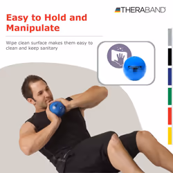 THERABAND Soft Weight  4.5 Diameter  Weighted Balls for Baseball  Weighted Balls for Softball  Hand Held Ball Shaped Isotonic  Shoulder Strength  Rota