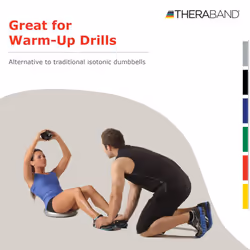THERABAND Soft Weight  4.5 Diameter  Weighted Balls for Baseball  Weighted Balls for Softball  Hand Held Ball Shaped Isotonic  Shoulder Strength  Rota