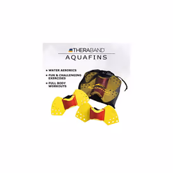 TheraBand Aquafins Aquatic Exercise Kit for Water Resistance Training for Upper/Lower Body  Pool Physical Therapy  Water Aerobics Equipment  2 Fins  M
