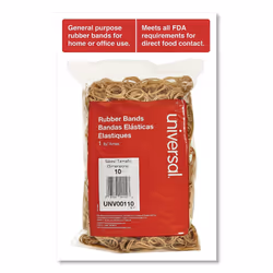 Universal UNV00110 0.04 in. Gauge Size 10 Rubber Bands - Beige (3400/Pack)