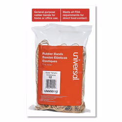 Universal UNV00112 0.04 in. Gauge Size 12 Rubber Bands - Beige (2500/Pack)