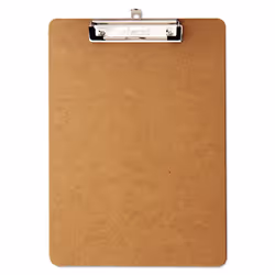 Universal 05562 Hardboard Clipboard 1/2-Inch Capacity Holds 8 1/2w x 12h Brown 6/Pack