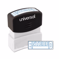 Universal 10052 Message Stamp ENTERED Pre-Inked One-Color Blue