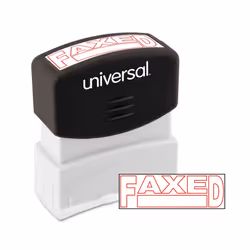 Universal 10054 Message Stamp FAXED Pre-Inked One-Color Red
