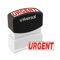 Universal UNV10070 Pre-Inked One-Color URGENT Message Stamp - Red