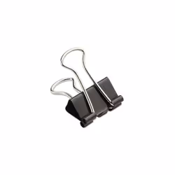 Universal Small Binder Clips  Steel Wire  3/8 Cap  3/4 Wide  Black/Silver  2-36 Pack  UNV10200