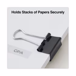 Universal Small Binder Clips  Steel Wire  3/8 Cap  3/4 Wide  Black/Silver  2-36 Pack  UNV10200