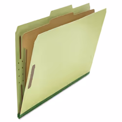 Universal UNV10261 4Section Pressboard Classification Folder Legal Green 10Box
