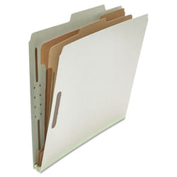 Universal 10272 Pressboard Classification Folder  Letter  Six-Section  Gray  10/Box