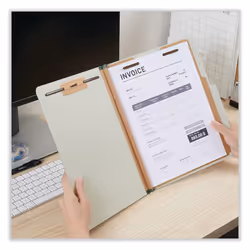 Universal 10272 Pressboard Classification Folder  Letter  Six-Section  Gray  10/Box