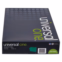Universal 10522 File Folders  1/3 Cut One-Ply Tab  Legal  Bright Green/Light Green  100/Box