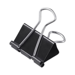 Universal Binder Clips with Storage Tub  Mini  Black/Silver  60/Pack