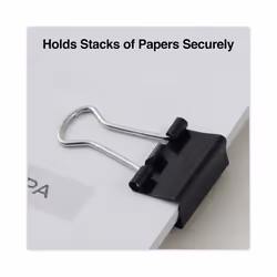 Universal Binder Clips with Storage Tub  Mini  Black/Silver  60/Pack