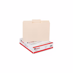 Universal - File Folders  1/3 Cut 2nd Position  One-Ply Top Tab  Letter  Manila  100/Box - Pack of 8