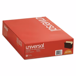 Universal 15363 5 1/4 Inch Expansion File Pockets  Straight  Legal  Redrope/Manila Box of 10