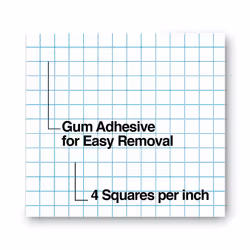 Universal UNV20631 8.5 in. x 11 in. Quadrille-Rule Glue Top Pads (1-Dozen)