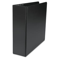Universal UNV20791 Deluxe 3 in. Capacity Non-View D-Ring Binder with Label Holder - Black