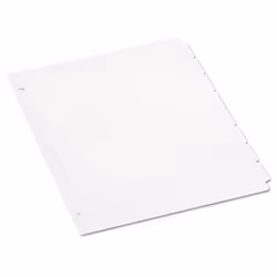 Universal 20845 Economy Tab Dividers 8-Tab Letter White 24 Sets/Box