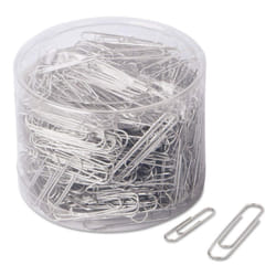 Universal UNV21001 Plastic-Coated Paper Clips - Assorted Sizes Silver (1000/Pack)