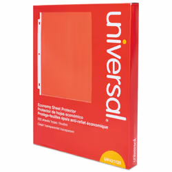 Universal 21123 Standard Sheet Protector  Economy  8 1/2 x 11  Clear  200/Box