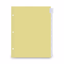 Universal 21873 Economical Insertable Index  Clear Tabs  8-Tab  Letter  Buff  6 Sets/Pack