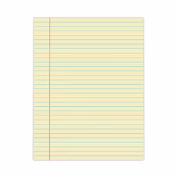 Universal UNV22000 50-Sheets 8.5 in. x 11 in. Wide/Legal Rule Glue Top Pads - Canary-Yellow (1 Dozen)