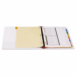 Universal UNV30752 3 in. Capacity 11 in. x 8.5 in. 3 Rings Deluxe Easy-to-Open D-Ring View Binder - White